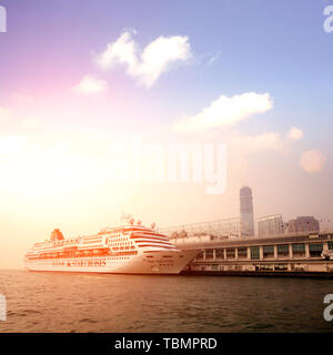 Passenger liner in Hong Kong Stock Photo