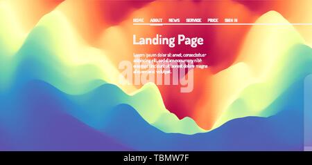 Landing page for website and mobile app. Modern abstract style. Vector web site design template. Stock Vector