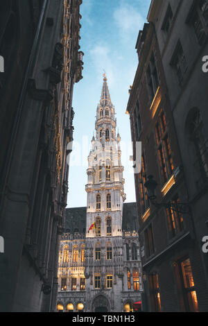 Town hall on the Grand place, Brussels, Belgium Stock Photo