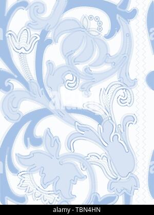 White Richelieu embroidery patterns on the black background as seamless pattern Stock Vector