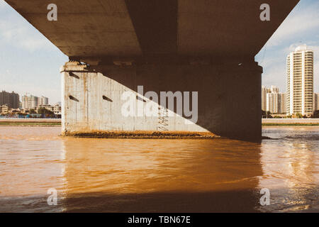 Documentary Photography: Jincheng Lanzhou, Zhongshan Bridge, Water Truck Garden Stock Photo