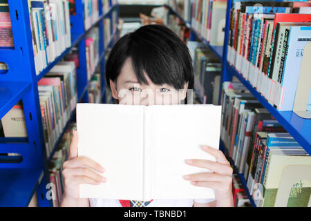 High school students study in the library. Stock Photo