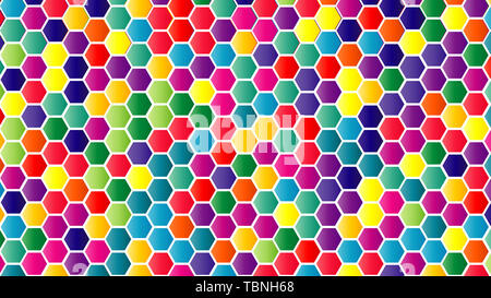 Abstract hexagon pattern background with copy space for text and advertisements. Geometric pattern with repeatable shapes. Hexagonal futuristic mosaic Stock Photo
