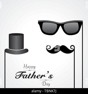 Illustration of Happy Fathers Day Greeting for respecting our parents Stock Vector