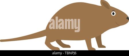Mouse icon in flat style, animal vector illustration Stock Vector