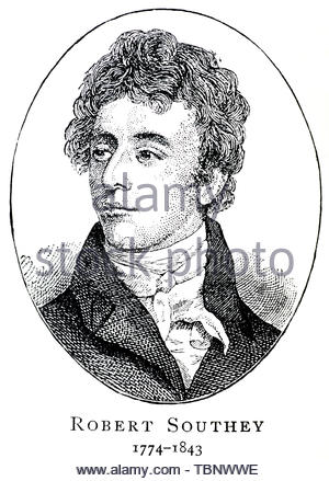 Robert Southey portrait, 1774 – 1843, was an English poet Stock Photo