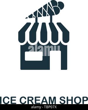 Ice Cream Shop icon. Creative element design from icons collection. Pixel perfect Ice Cream Shop icon for web design, apps, software, print usage Stock Vector