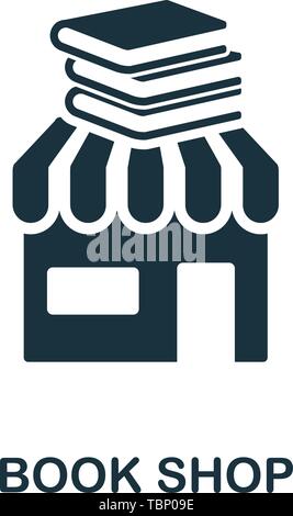 Book Shop icon. Creative element design from icons collection. Pixel perfect Book Shop icon for web design, apps, software, print usage Stock Vector