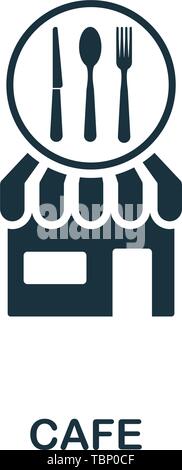 Cafe icon. Creative element design from icons collection. Pixel perfect Cafe icon for web design, apps, software, print usage Stock Vector