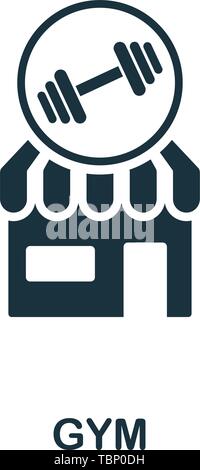 Gym icon. Creative element design from icons collection. Pixel perfect Gym icon for web design, apps, software, print usage Stock Vector