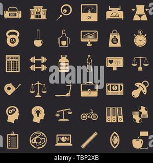 Shopping icons set, simple style Stock Vector