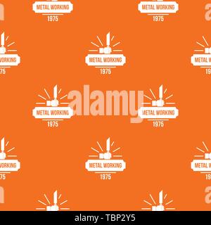 Metal working pattern vector orange Stock Vector