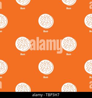 Bun pattern vector orange Stock Vector