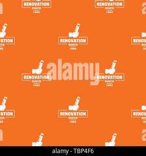 Renovation pattern vector orange Stock Vector