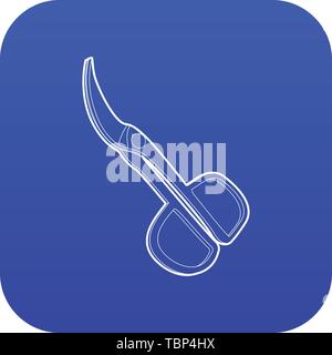 Scissors icon blue vector Stock Vector