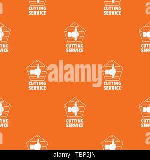 Cutting sevice pattern vector orange Stock Vector