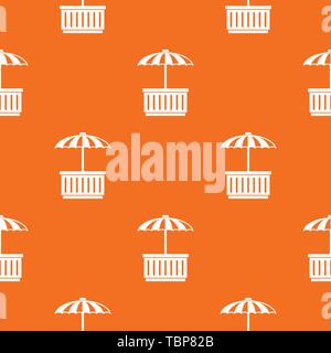 Cafe stall pattern vector orange Stock Vector