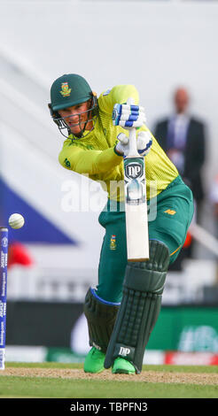 Kia Oval, London, UK. 2nd June, 2019. ICC World Cup Cricket, South Africa versus Bangladesh; Rassie van der Dussen of South Africa drives the ball for single Credit: Action Plus Sports/Alamy Live News Stock Photo