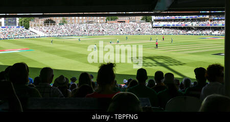 Kia Oval, London, UK. 2nd June, 2019. ICC World Cup Cricket, South Africa versus Bangladesh; General view of the ground during the South African innings from the stands Credit: Action Plus Sports/Alamy Live News Stock Photo