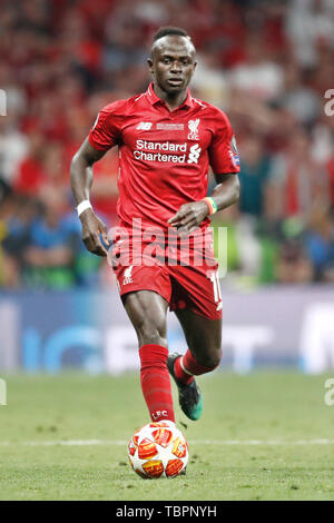 Madrid, Spain. 01st June, 2019. MADRID, 01-06-2019, Wanda Metropolitano Stadium, season 2018/2019, UEFA Champions League Final Tottenham Hotspur - Liverpool 0-2. Liverpool FC player Sadio Mane Credit: Pro Shots/Alamy Live News Stock Photo