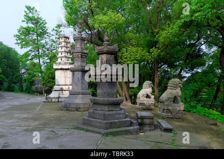 Ancient Architecture of Dongta Park Temple, Shuangqing District, Shaoyang, Hunan Province Stock Photo