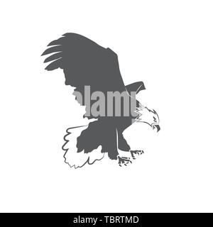 Bald Eagle isolated on white background Stock Vector