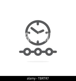 Timeline icon on white background Stock Vector