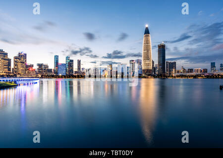 Prosperous Shenzhen Bay skyline Stock Photo