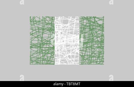 Nigeria flag design concept Stock Vector