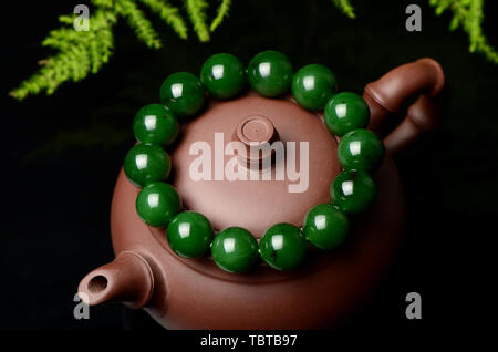 Hetian jade green jasper jasper bracelet Stock Photo Alamy