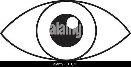 Eye line icon vector isolated on white Stock Vector