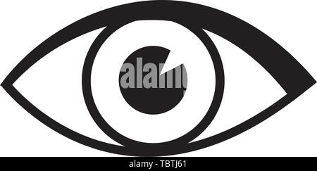 Eye icon vector isolated on white for web and mobile app Stock Vector