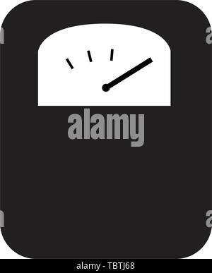 Body weight scale icon silhouette vector illustration Stock Vector