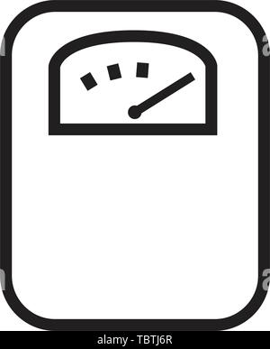 Body weight scale line icon line vector illustration Stock Vector