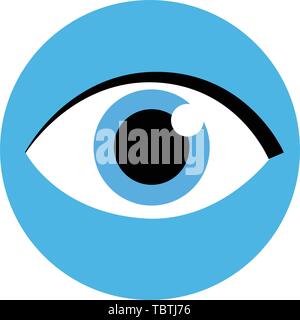 Vector eye icon isolated on white background Stock Vector