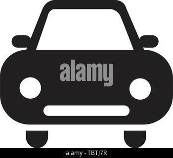 car icon vector silhouette isolated on white background Stock Vector
