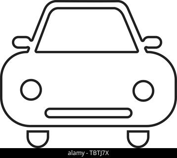 car icon vector silhouette isolated on white background Stock Vector