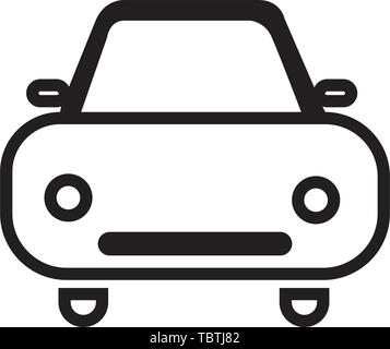 car front icon vector isolated on white background Stock Vector