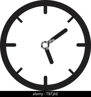 Clock icon time watch vector isolated on white Stock Vector