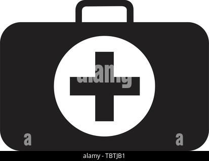 First aid kit icon vector isolated on white Stock Vector