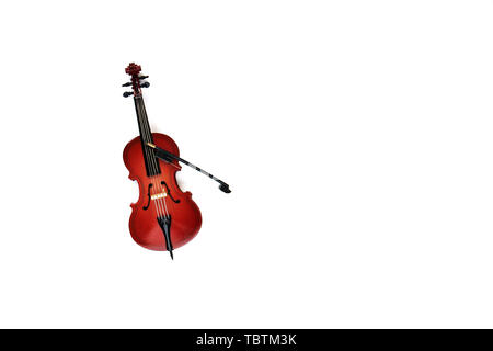 classical string instrument violin isolated on white background. Stock Photo