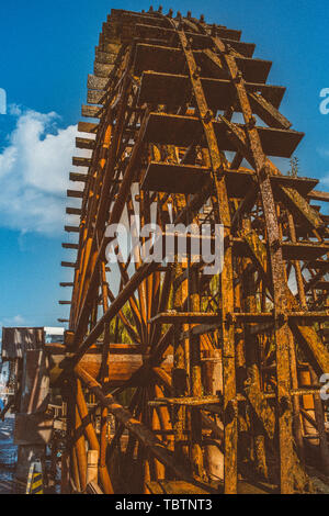 Documentary Photography: Jincheng Lanzhou, Zhongshan Bridge, Water Truck Garden Stock Photo