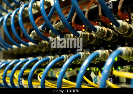 Fiber optical cables Stock Photo
