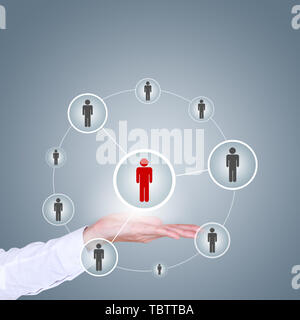 Business and Technology, Internet and Network Recruitment Ideas Concept Creative Map Stock Photo
