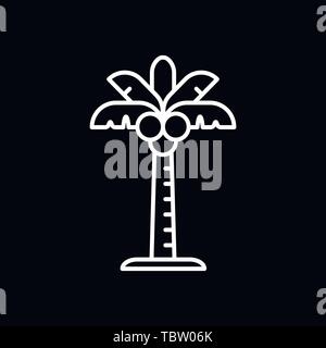 Coconut trees Icon vector sign symbol Stock Vector