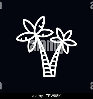 Coconut trees Icon vector sign symbol Stock Vector