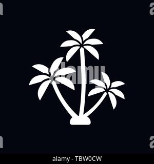 Coconut trees Icon vector sign symbol Stock Vector