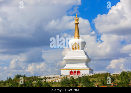 Hulunbuir Hailar Bodhi Tower, Inner Mongolia Stock Photo