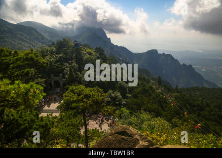 Jiangxi Lushan scenery picture, including Pokou scenic map, embroidery valley scenic map, flower path such as Qin Lake scenic map and so on Stock Photo