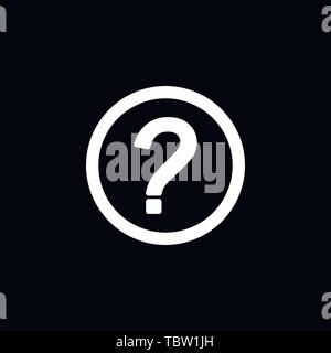 Information support, question mark icon vector sign symbol Stock Vector